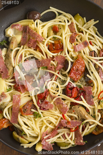 Image of Mediterranean Salami Spaghetti