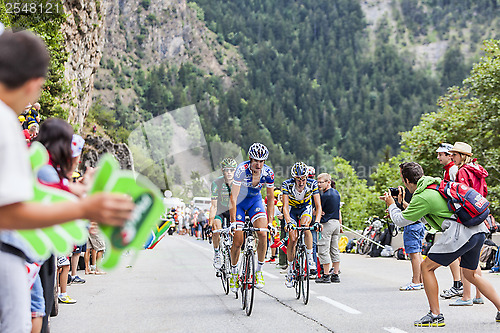 Image of Cyclists Climbing Alpe D'Huez