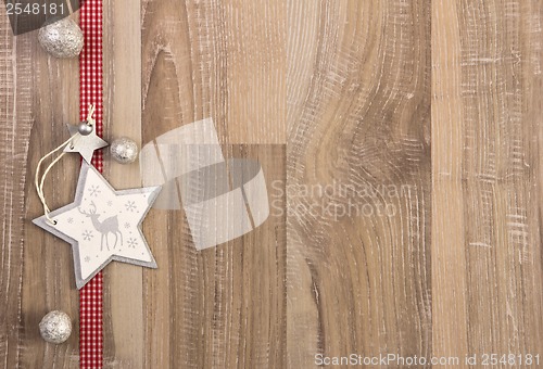 Image of christmas decoration white and red