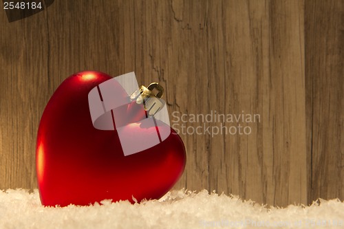 Image of christmas heart red