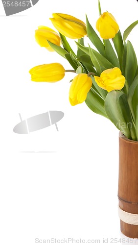 Image of Spring bouquet of yellow tulips
