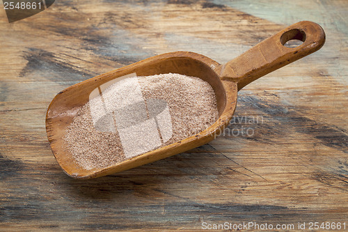 Image of scoop of teff flour 