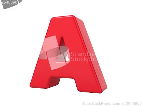 Image of Red 3D Letter A.