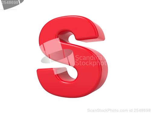 Image of Red 3D Letter S.