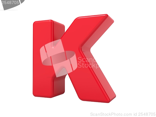 Image of Red 3D Letter K