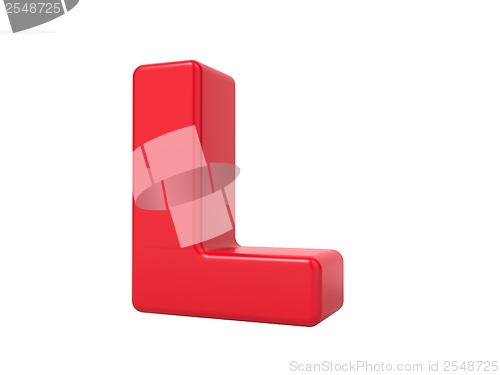 Image of Red 3D Letter L