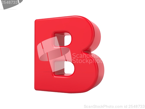 Image of Red 3D Letter B.