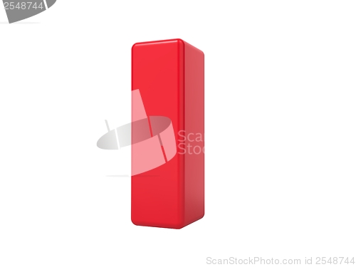 Image of Red 3D Letter I