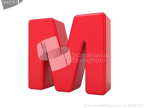 Image of Red 3D Letter M.