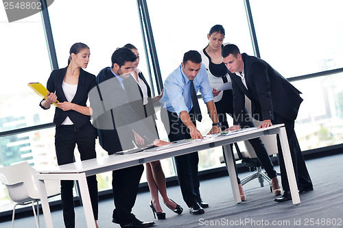 Image of business people group in a meeting at office