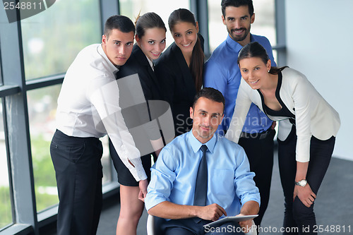 Image of business people group in a meeting at office