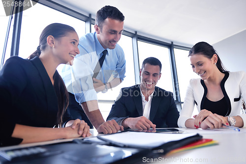 Image of business people group in a meeting at office