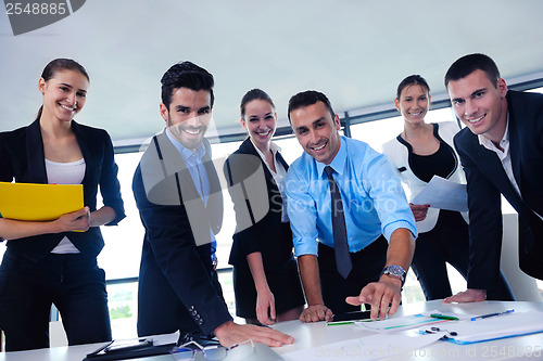Image of business people group in a meeting at office