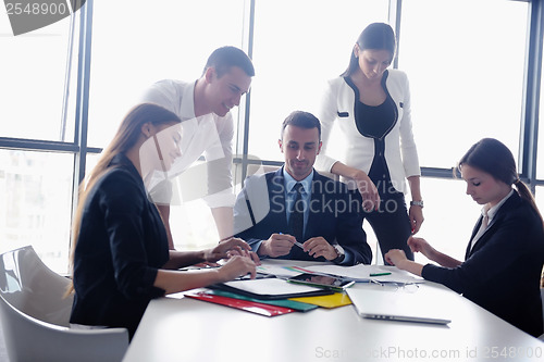 Image of business people group in a meeting at office