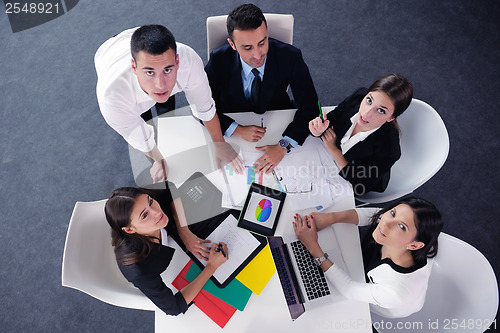 Image of business people group in a meeting at office