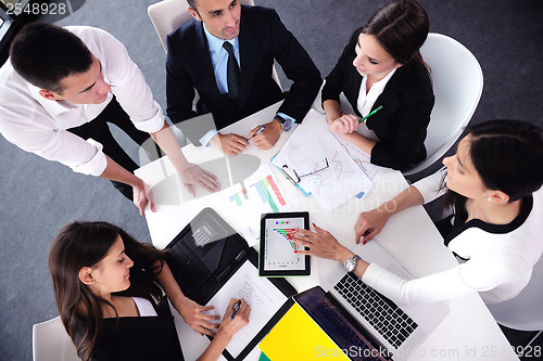 Image of business people group in a meeting at office