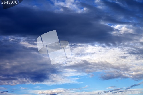 Image of Cloudy sky in summer evening