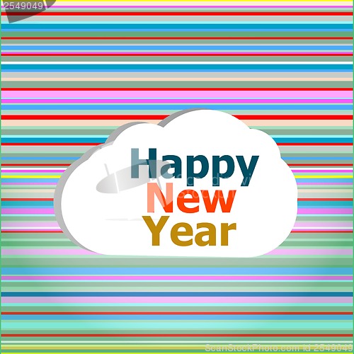 Image of Seamless abstract pattern background with happy new year words