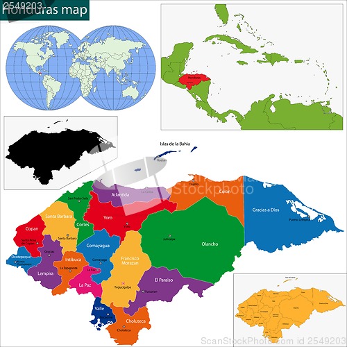 Image of Honduras map