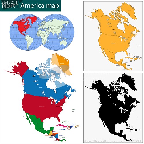 Image of North America map