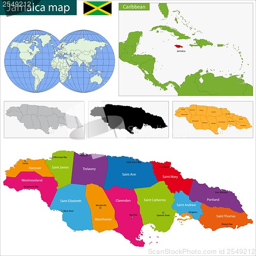 Image of Map of Jamaica