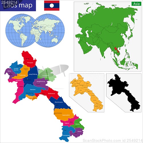 Image of Laos map