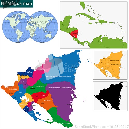 Image of Nicaragua map