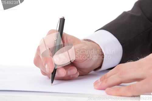 Image of Businessman taking notes