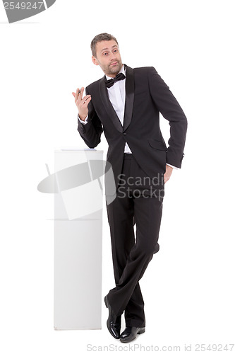 Image of Elegant slender man with a quizzical expression
