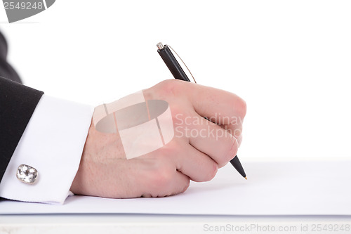 Image of Businessman taking notes