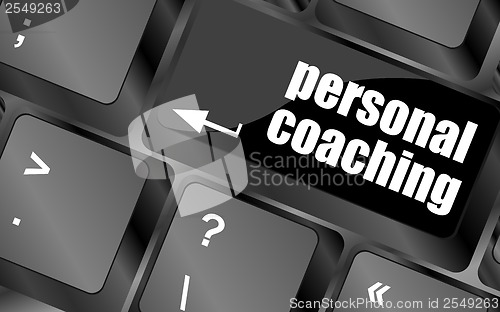 Image of Keyboard key with enter button personal coaching