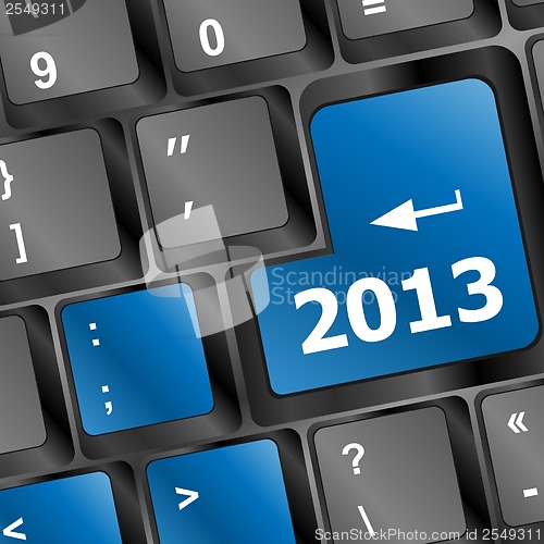 Image of 2013 Key On Keyboard. New year