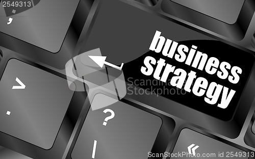 Image of business strategy - business concepts on computer keyboard, business concept