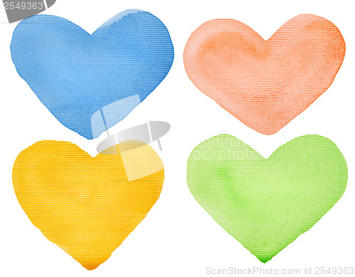 Image of Watercolor hearts