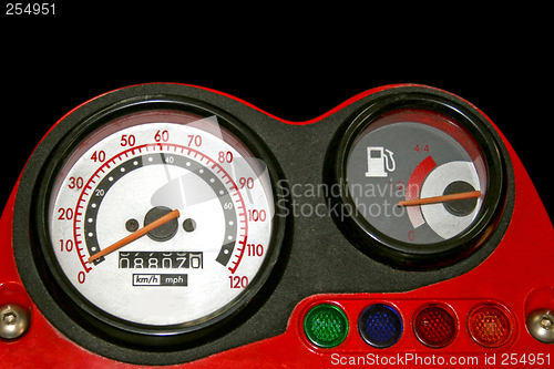 Image of Red speedometer