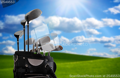 Image of 	close-up of a golf bag