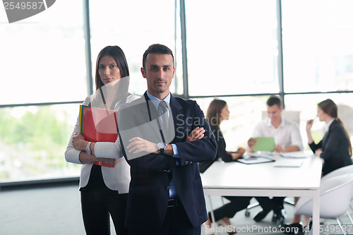 Image of business people group in a meeting at office