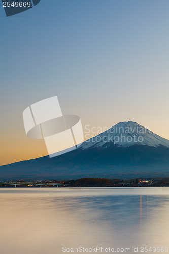 Image of Mountain Fuji during sunset