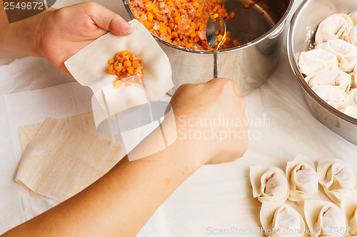 Image of Making of Chinese dumpling 