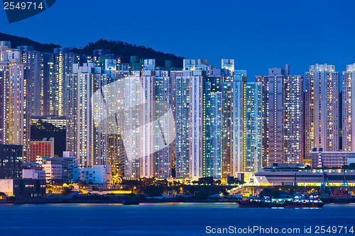 Image of Hong Kong city at night