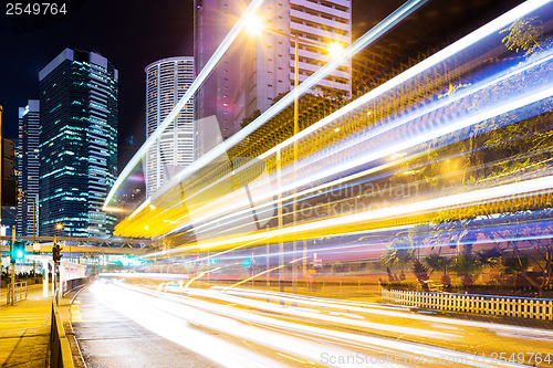 Image of Hong Kong with traffic light