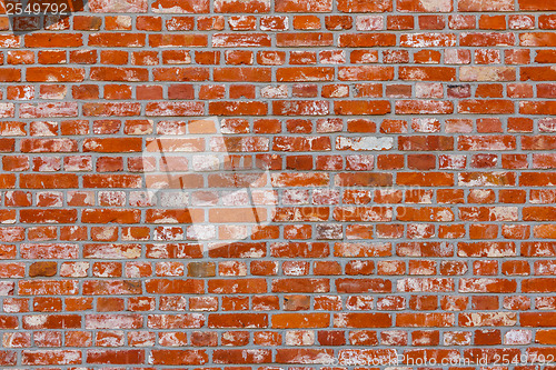 Image of Old red brick wall