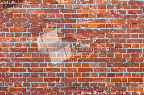 Image of Brick wall in red color
