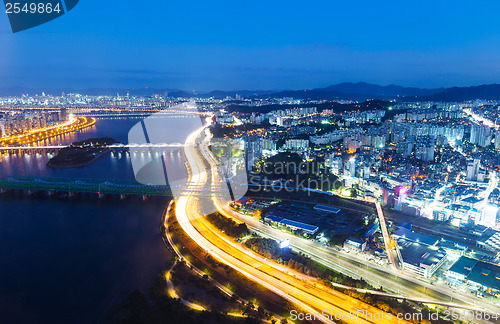 Image of Seoul city night