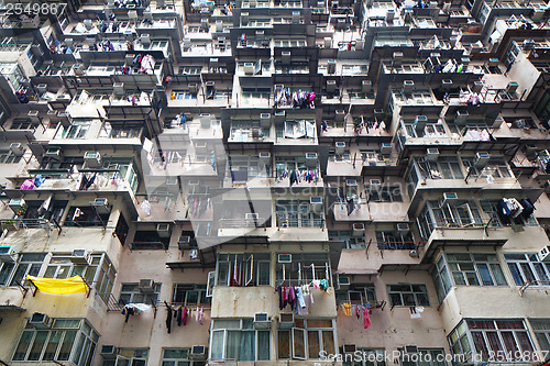 Image of Overcrowded residential building in Hong Kong