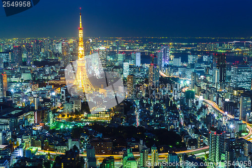 Image of Tokyo city at night