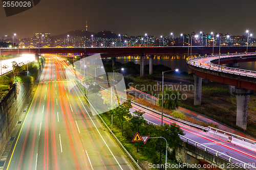 Image of Busy traffic in Seoul city