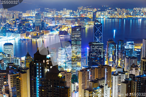 Image of Hong Kong city by night
