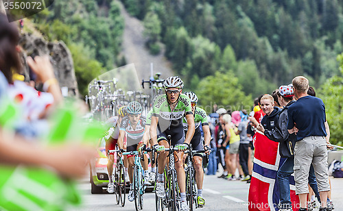 Image of Robert Gesink Climbing Alpe D'Huez