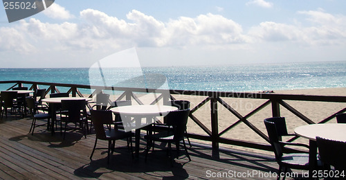 Image of Peaceful Beach Front Restaurant - Beach View